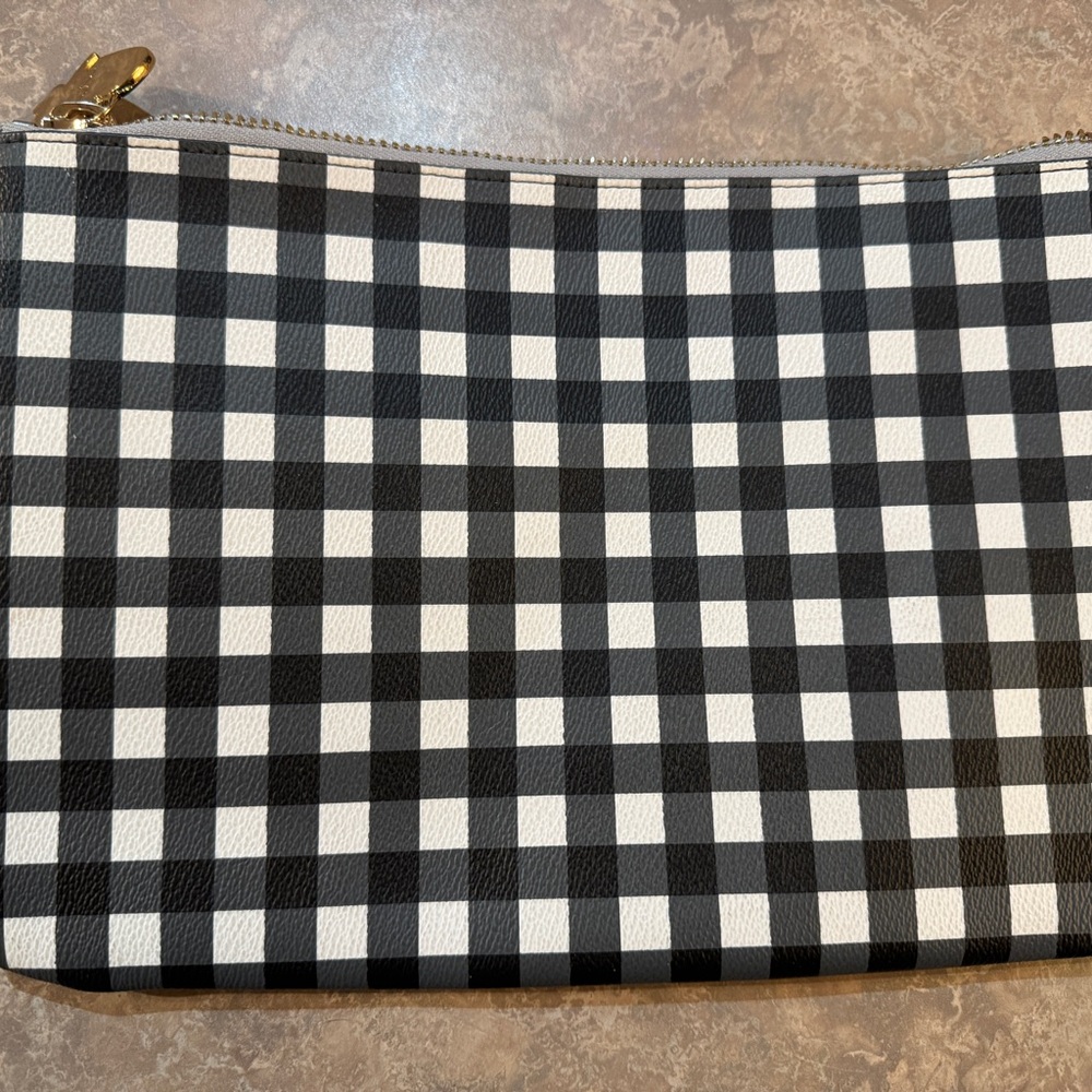 Stoney Clover Original Gingham Black and White Flat Pouch